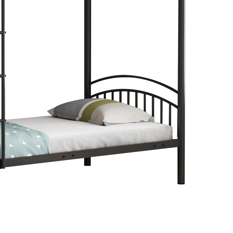 Bunk bed Mordecai pakoworld black metal 97.5x200x165cm Bunk bed Mordecai pakoworld black metal 97.5x200x165cm