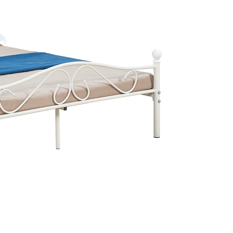 Bed Yorick pakoworld white metal 150x200x99cm Bed Yorick pakoworld white metal 150x200x99cm