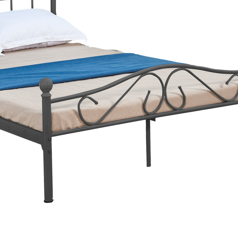 Bed Yorick pakoworld black metal 150x200x99cm Bed Yorick pakoworld black metal 150x200x99cm