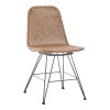 Pamela pakoworld pe rattan chair in natural shade and black metal legs 44x58x82cm
