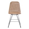 Pamela pakoworld pe rattan chair in natural shade and black metal legs 44x58x82cm