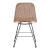 Pamela pakoworld pe rattan chair in natural shade and black metal legs 44x58x82cm
