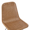 Pamela pakoworld pe rattan chair in natural shade and black metal legs 44x58x82cm