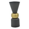 Vase Decorasie Inart black-gold metal D28x65cm