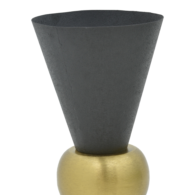 Vase Decorasie Inart black-gold metal D28x65cm Vase Decorasie Inart black-gold metal D28x65cm
