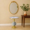 Side table Cogent Inart marble grey-gold metal D41x44cm