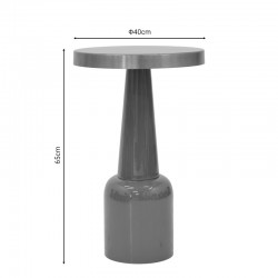 Side table Easyful Inart rotten apple-gold metal D40x65cm