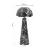 Floor lamp Flozer Inart Ε27 marble black metal D36.5x79cm