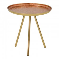 Side table Jacksie Inart bronze-gold metal D46x48cm Side table Jacksie Inart bronze-gold metal D46x48cm