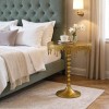 Side table Fropio Inart gold metal D40x44cm