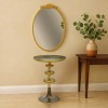 Side table Trego Inart gold-black metal D39x55cm