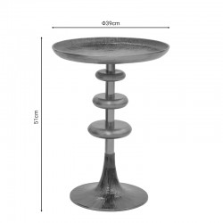 Side table Trego Inart gold-black metal D39x55cm Side table Trego Inart gold-black metal D39x55cm
