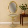Side table Trego I Inart gold-white metal D33x42cm