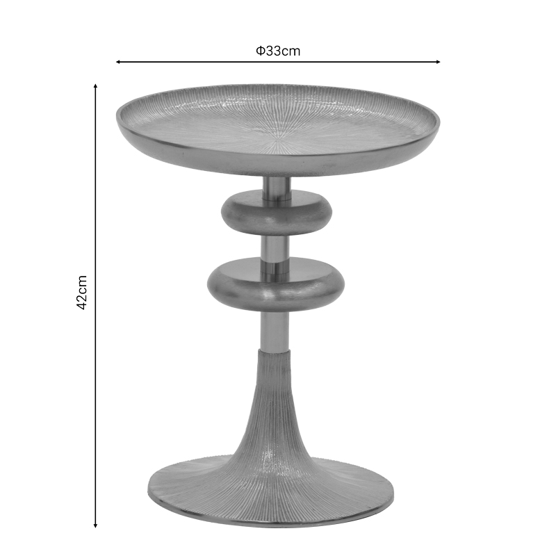 Side table Trego I Inart gold-white metal D33x42cm Side table Trego I Inart gold-white metal D33x42cm