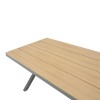 Thorio pakoworld plywood table in natural shade and grey aluminum leg 160x90x75cm