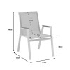 Dinning set Azelie-Kliton pakoworld set of 7 anthracite fabric-anthracite aluminum 150x80x74cm