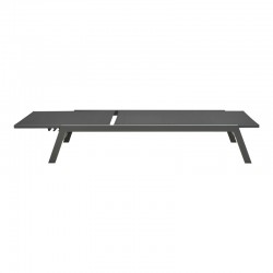 Boka pakoworld dark grey aluminum and textilene sun lounger in black shade 60x192x31cm Boka pakoworld dark grey aluminum and textilene sun lounger in black shade 60x192x31cm