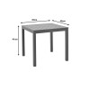 Kliton pakoworld aluminum beach table in anthracite shade 45x45x41cm