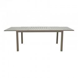 Extendable table Lafla pakoworld aluminum in champagne shade 160-240x90x75cm Extendable table Lafla pakoworld aluminum in champagne shade 160-240x90x75cm
