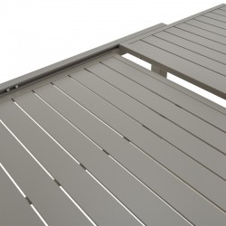 Extendable table Lafla pakoworld aluminum in champagne shade 160-240x90x75cm Extendable table Lafla pakoworld aluminum in champagne shade 160-240x90x75cm
