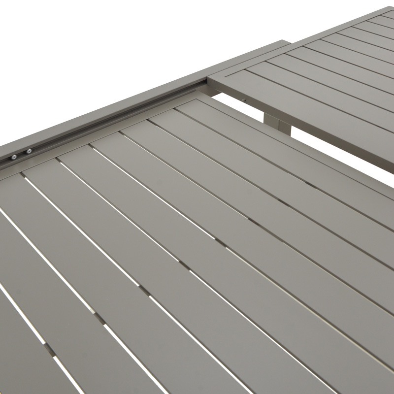 Extendable table Lafla pakoworld aluminum in champagne shade 160-240x90x75cm Extendable table Lafla pakoworld aluminum in champagne shade 160-240x90x75cm