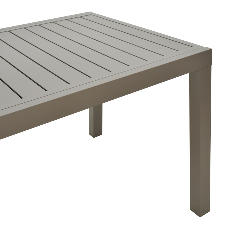 Extendable table Lafla pakoworld aluminum in champagne shade 160-240x90x75cm Extendable table Lafla pakoworld aluminum in champagne shade 160-240x90x75cm