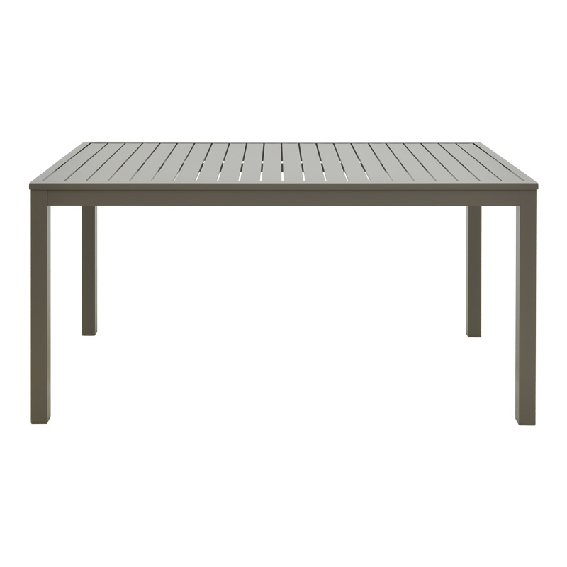 Kliton pakoworld aluminum table in champagne shade 150x80x74cm