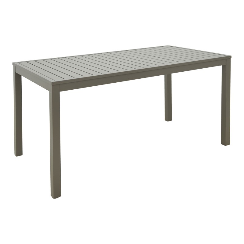 Kliton pakoworld aluminum table in champagne shade 150x80x74cm