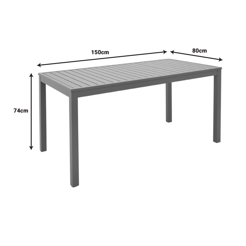 Kliton-Azelie dining table set of 7 pakoworld in champagne color 150x80x74cm Kliton-Azelie dining table set of 7 pakoworld in champagne color 150x80x74cm