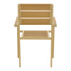 Πολυθρόνα Breze pakoworld στοιβαζόμενη plywood σε φυσική-αλουμίνιο σε cappuccino απόχρωση 57.5x60x88εκ