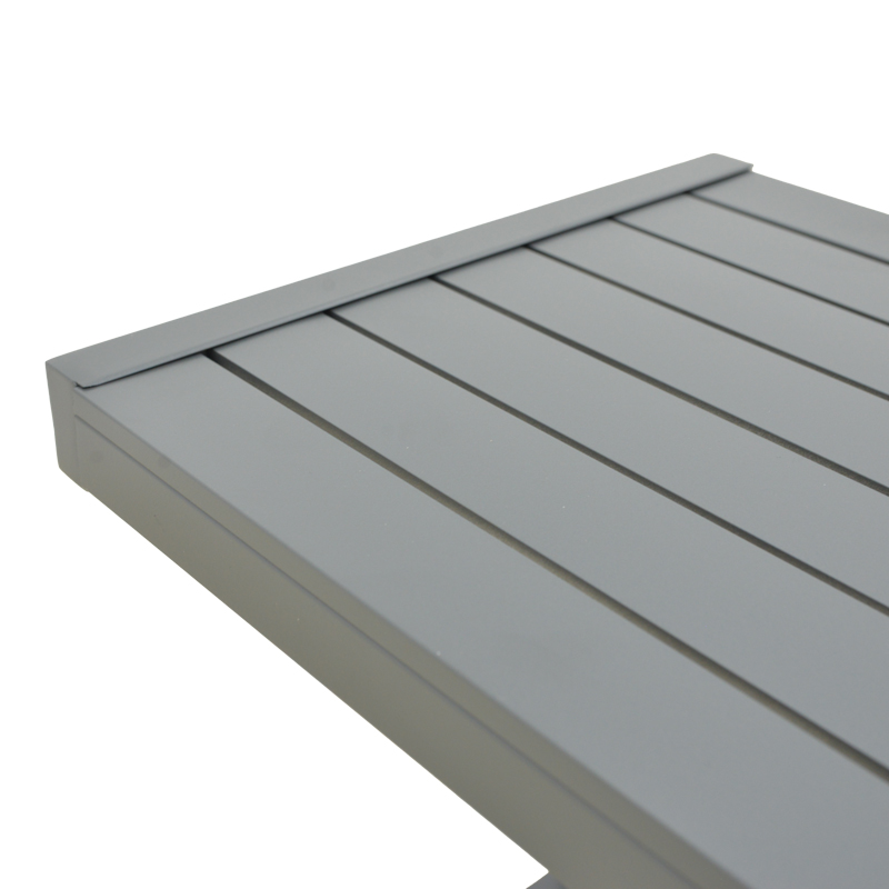 Τραπεζι Aether pakoworld αλουμίνιο σε ανθρακί απόχρωση 37.5x36.5x53εκ