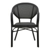 Armchair Elyza  pakoworld black aluminum-black textilene 57x62x84cm