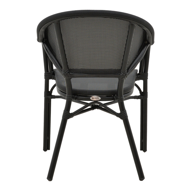 Armchair Elyza pakoworld black aluminum-black textilene 57x62x84cm Armchair Elyza pakoworld black aluminum-black textilene 57x62x84cm