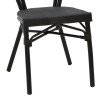 Stackable chair Nacia pakoworld black aluminum-black  textilene 45x59x85cm