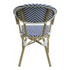 Armchair Isaia pakoworld stack natural aluminum-blue and white pe rattan 57x57x83cm