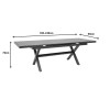 Τραπέζι επεκτεινόμενο Dagyn pakoworld ανθρακί αλουμίνιο 180-240x90x76εκ
