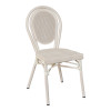 Stackable chair Nacia pakoworld aluminum-textilene white 45x59x85cm