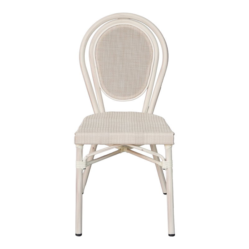 Stackable chair Nacia pakoworld aluminum-textilene white 45x59x85cm