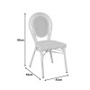 Stackable chair Nacia pakoworld aluminum-textilene white 45x59x85cm