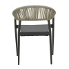 Aluminum armchair Elation pakoworld stackable anthracite frame-textilene anthracite rattan 56x52x76cm