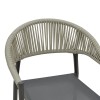 Aluminum armchair Elation pakoworld stackable anthracite frame-textilene anthracite rattan 56x52x76cm