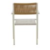 Aluminum armchair Savor pakoworld stackable white frame-textilene natural rattan 55x58x83cm