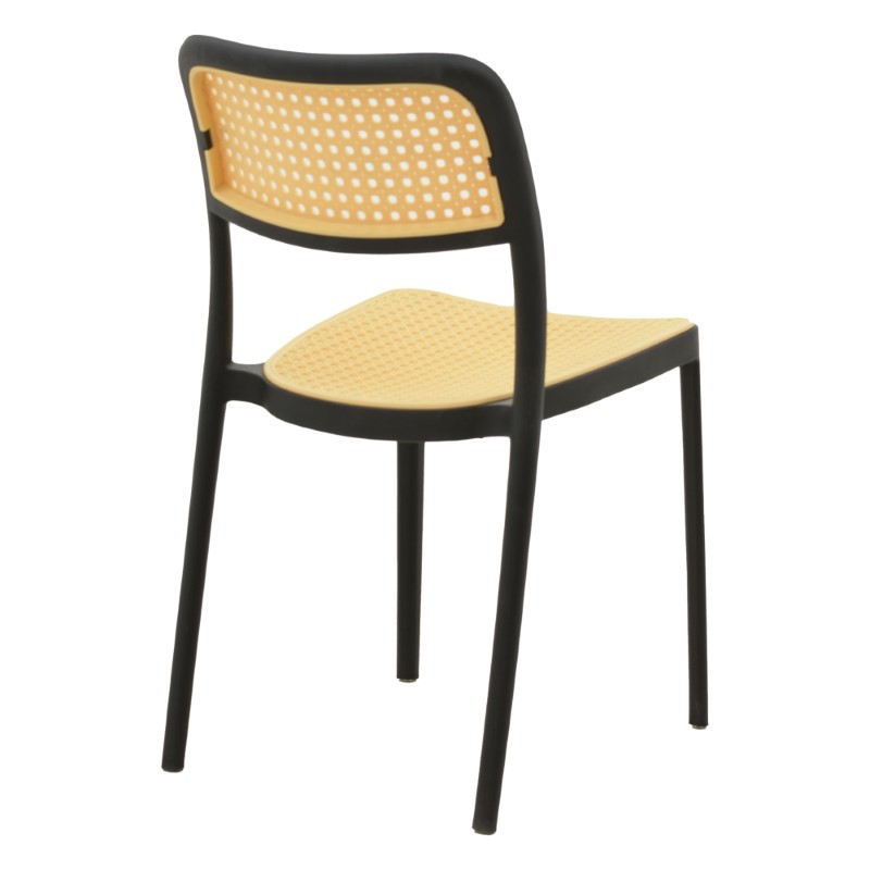 Chair Westley pakoworld pp natural-black 55x47x81cm