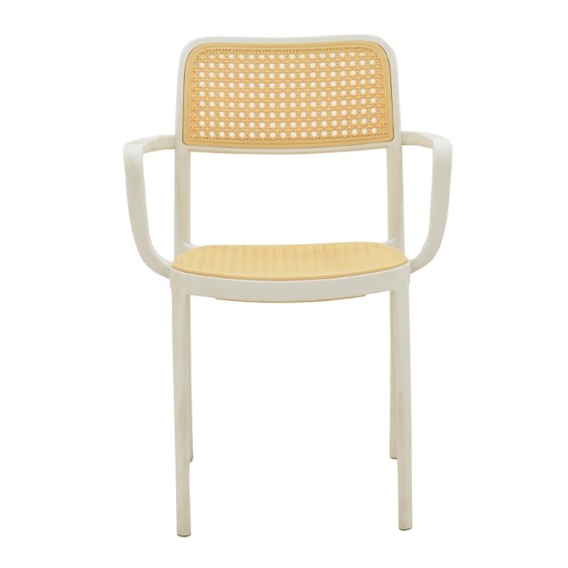 Armchair Westley pakoworld pp natural-white 58x47x81cm Armchair Westley pakoworld pp natural-white 58x47x81cm