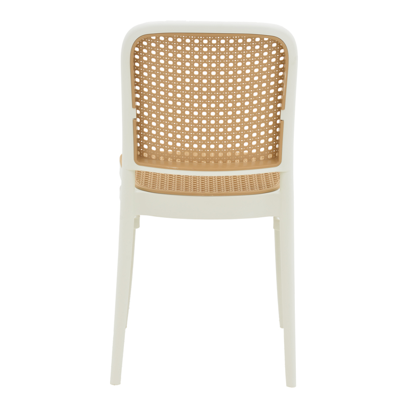 Chair Nereus pakoworld pp natural-white 45x43x84cm Chair Nereus pakoworld pp natural-white 45x43x84cm