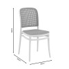 Chair Nereus pakoworld pp natural-white 45x43x84cm