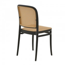 Chair Nereus pakoworld pp natural-black 45x43x84cm Chair Nereus pakoworld pp natural-black 45x43x84cm