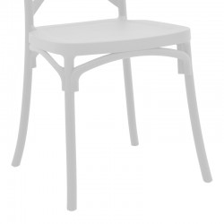 Chair Crossie pakoworld pp white 51x48x90cm Chair Crossie pakoworld pp white 51x48x90cm