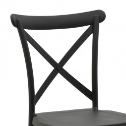 Chair Crossie pakoworld pp black 51x48x90cm Chair Crossie pakoworld pp black 51x48x90cm