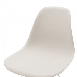 Chair Adelle pakoworld PP white-inox leg 46x55x81cm Chair Adelle pakoworld PP white-inox leg 46x55x81cm